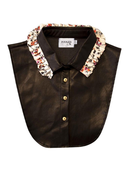 Collar Leather Ruffle Flower